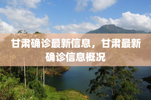 甘肅確診最新信息，甘肅最新確診信息概況四川好木優(yōu)材家居有限公司