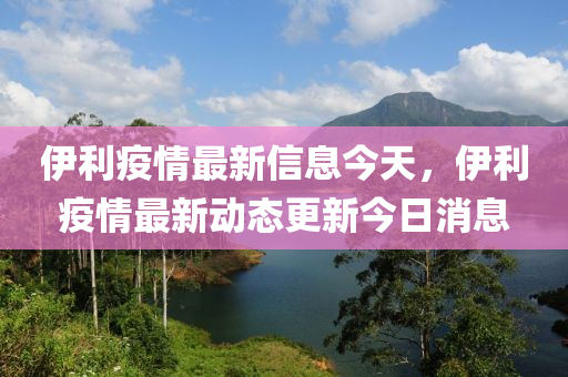 伊利疫情最新信息今天，伊利疫情最新動態(tài)更新今日消息