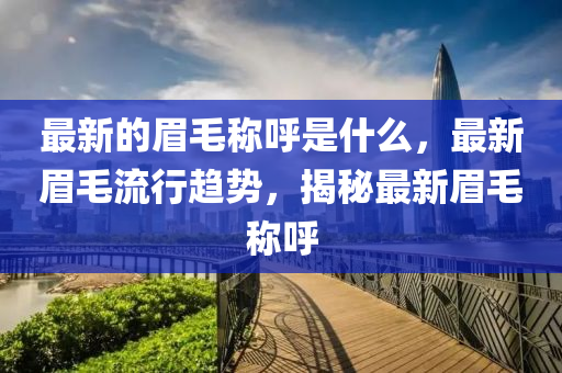 最新的眉毛稱呼是什么，最新眉毛流行趨勢，揭秘最新眉毛稱呼