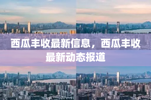 西瓜豐收最新信息，西瓜豐收最新動態(tài)報道