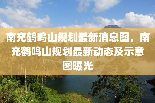 南充鶴鳴山規(guī)劃最新消息圖，南充鶴鳴山規(guī)劃最新動態(tài)及示意圖曝光