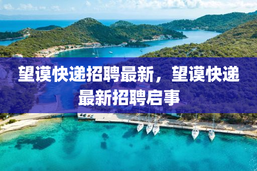 望謨快遞招聘最新，望謨快遞最新招聘啟事