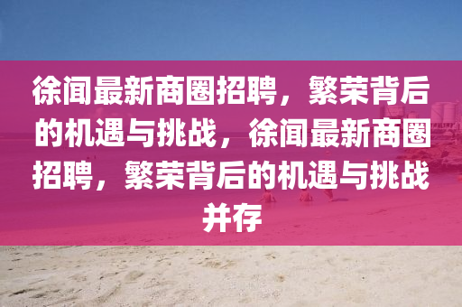 徐聞最新商圈招聘，繁榮背后的機遇與挑戰(zhàn)，徐聞最新商圈招聘，繁榮背后的機遇與挑戰(zhàn)并存
