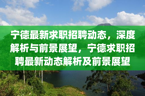 寧德最新求職招聘動態(tài)，深度解析與前景展望，寧德求職招聘最新動態(tài)解析及前景展望