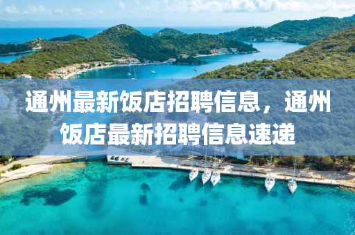 通州最新飯店招聘信息，通州飯店最新招聘信息速遞