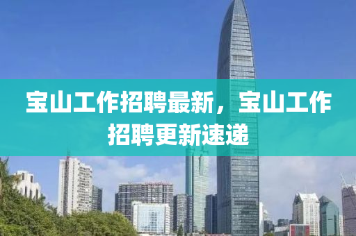寶山工作招聘最新，寶山工作招聘更新速遞