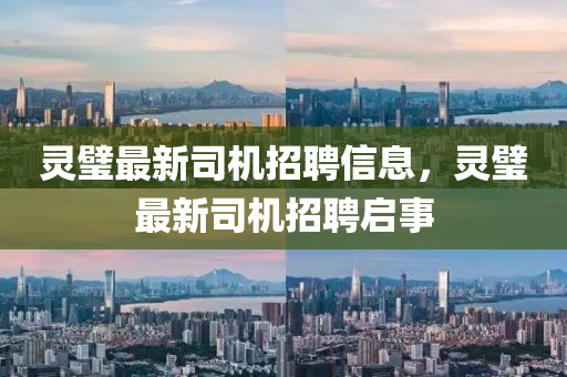 靈璧最新司機(jī)招聘信息，靈璧最新司機(jī)招聘啟事