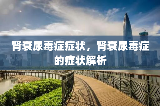 腎衰尿毒癥癥狀，腎衰尿毒癥的癥狀解析