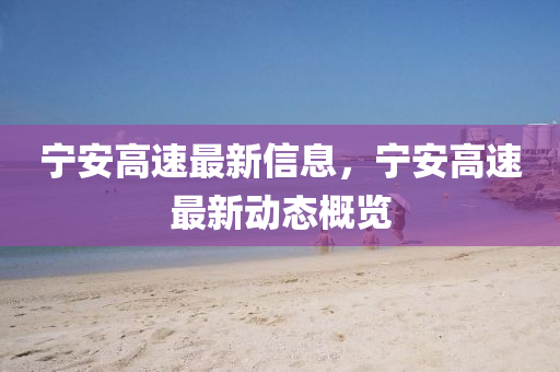 寧安高速最新信息，寧安高速最新動態(tài)概覽