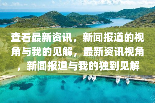 查看最新資訊，新聞報(bào)道的視角與我的見解，最新資訊視角，新聞報(bào)道與我的獨(dú)到見解