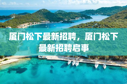 廈門松下最新招聘，廈門松下最新招聘啟事