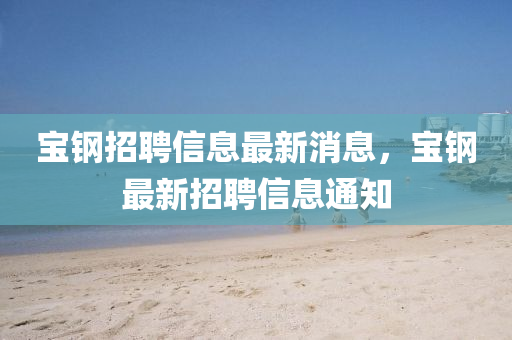 寶鋼招聘信息最新消息，寶鋼最新招聘信息通知