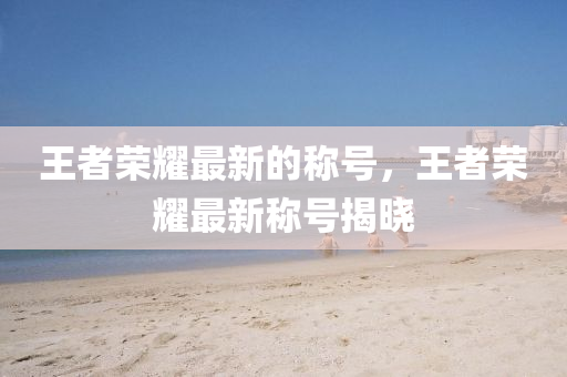 王者榮耀最新的稱號(hào)，王者榮耀最新稱號(hào)揭曉