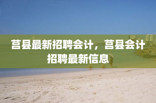 莒縣最新招聘會計，莒縣會計招聘最新信息