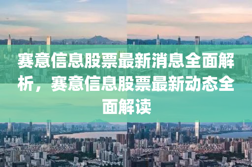 賽意信息股票最新消息全面解析，賽意信息股票最新動態(tài)全面解讀