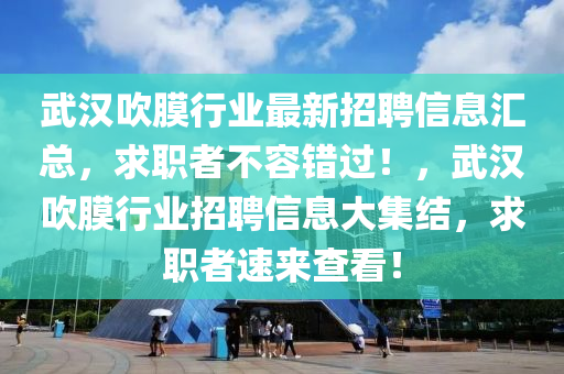 武漢吹膜行業(yè)最新招聘信息匯總，求職者不容錯過！，武漢吹膜行業(yè)招聘信息大集結，求職者速來查看！