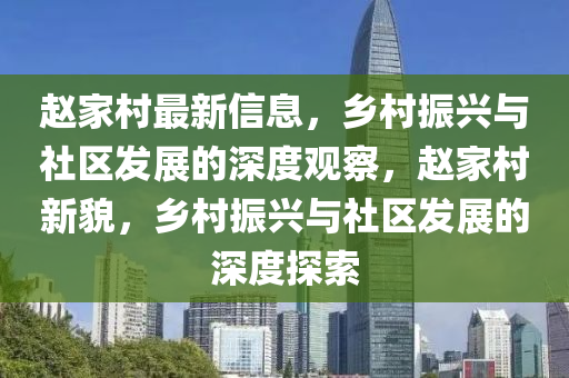 趙家村最新信息，鄉(xiāng)村振興與社區(qū)發(fā)展的深度觀察，趙家村新貌，鄉(xiāng)村振興與社區(qū)發(fā)展的深度探索四川好木優(yōu)材家居有限公司